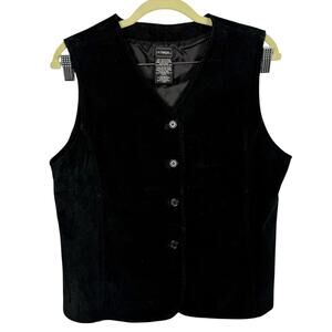 Outbrook Vintage Natural Suede Leather Button Up Vest Sz‎ 8/10 Western Boho 90s